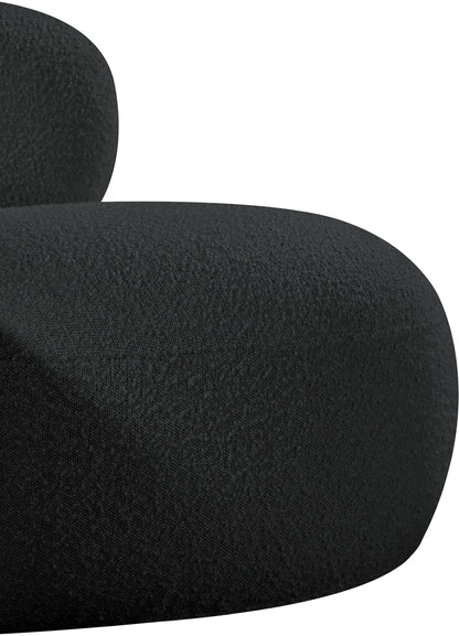 Milan Black Boucle Fabric Chair C