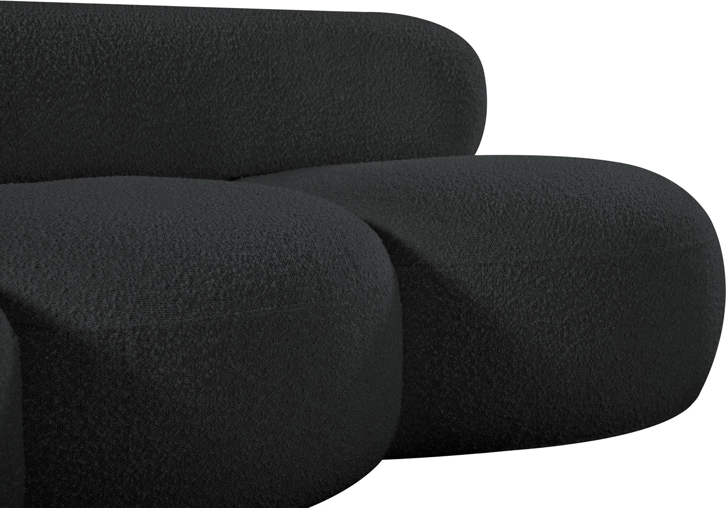 milan black boucle fabric sofa s