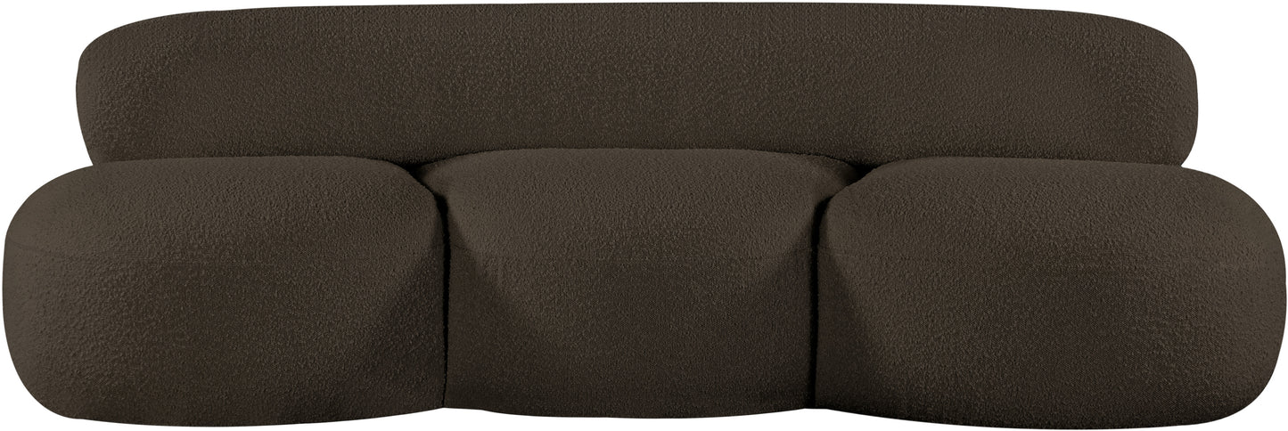 milan brown boucle fabric sofa s