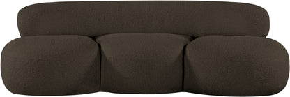 Milan Brown Boucle Fabric Sofa S