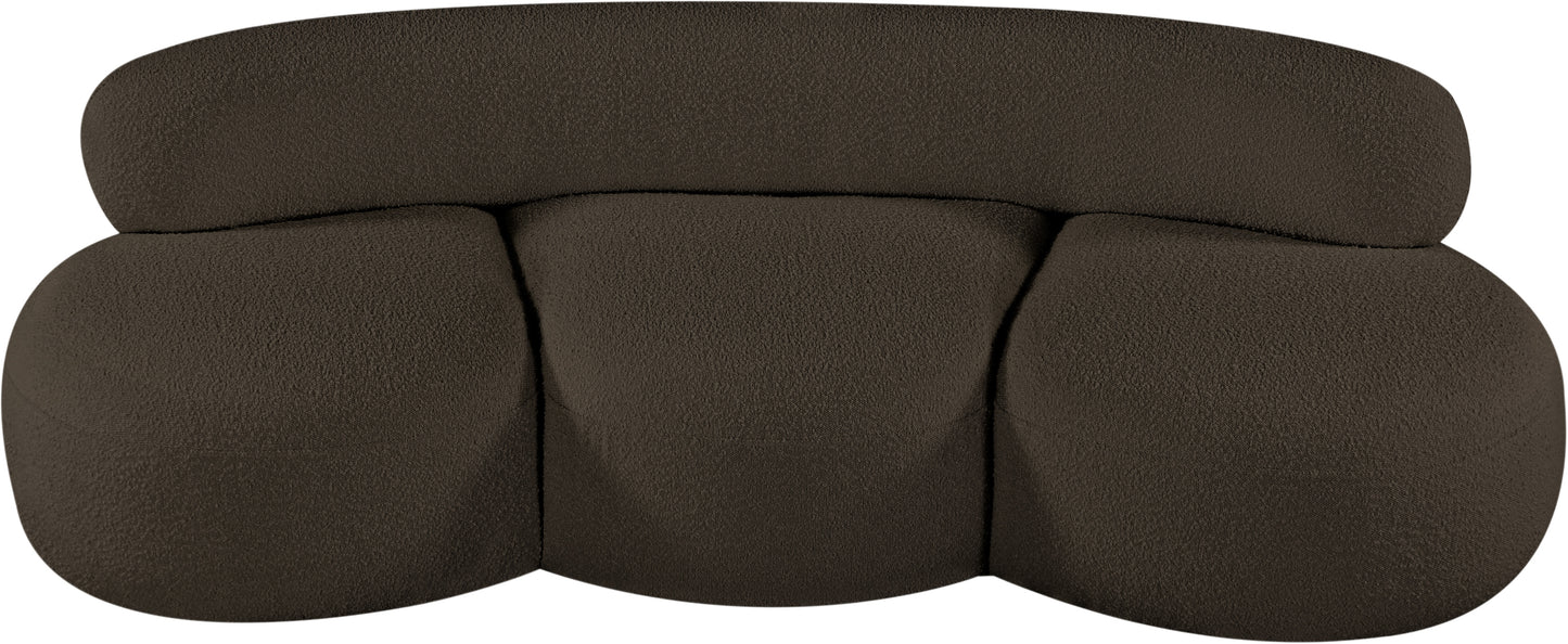 milan brown boucle fabric sofa s