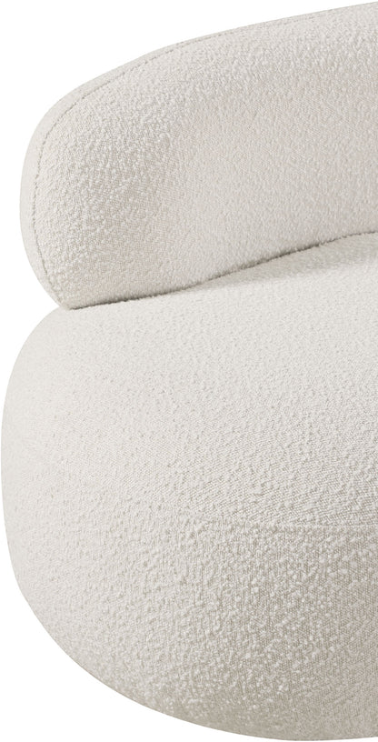 Milan Cream Boucle Fabric Chair C