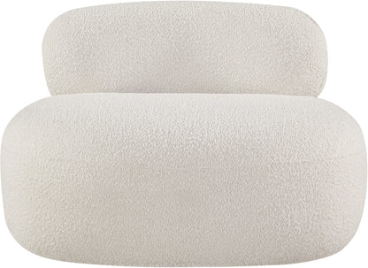 Milan Cream Boucle Fabric Chair C