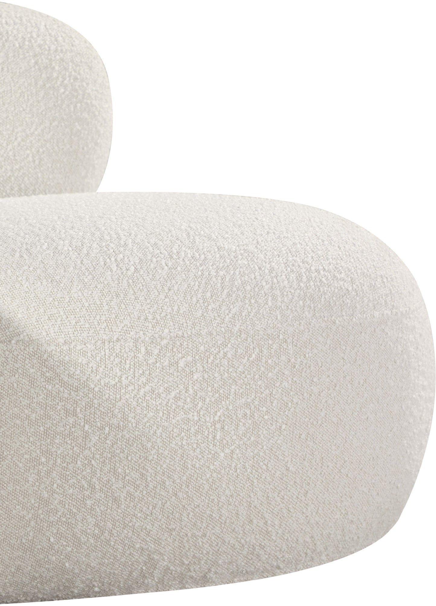 milan cream boucle fabric chair c