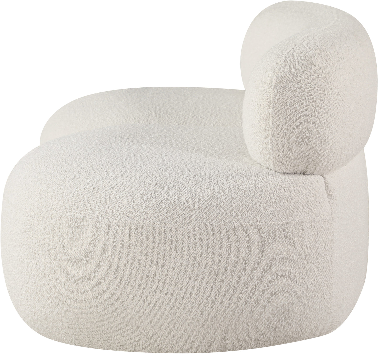 milan cream boucle fabric loveseat l