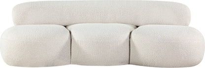 Milan Cream Boucle Fabric Sofa S