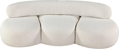 Milan Cream Boucle Fabric Sofa S