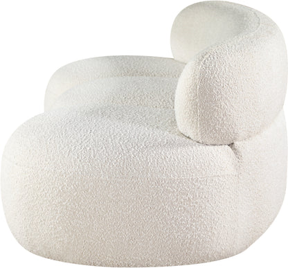 Milan Cream Boucle Fabric Sofa S