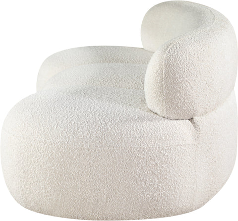 Milan Cream Boucle Fabric Sofa S