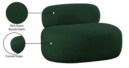 Milan Green Boucle Fabric Chair C