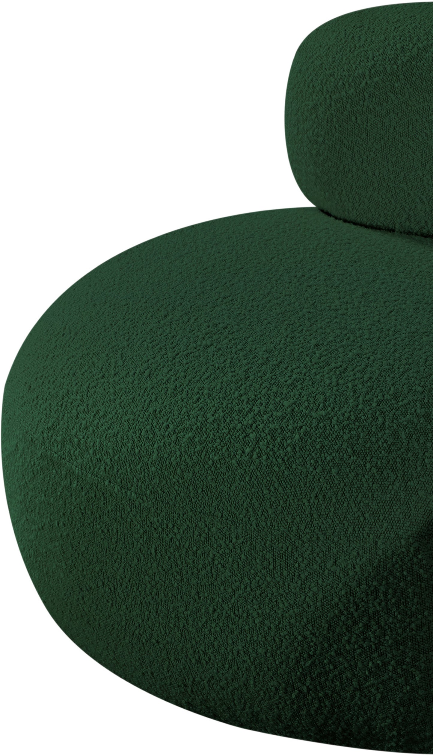 milan green boucle fabric chair c