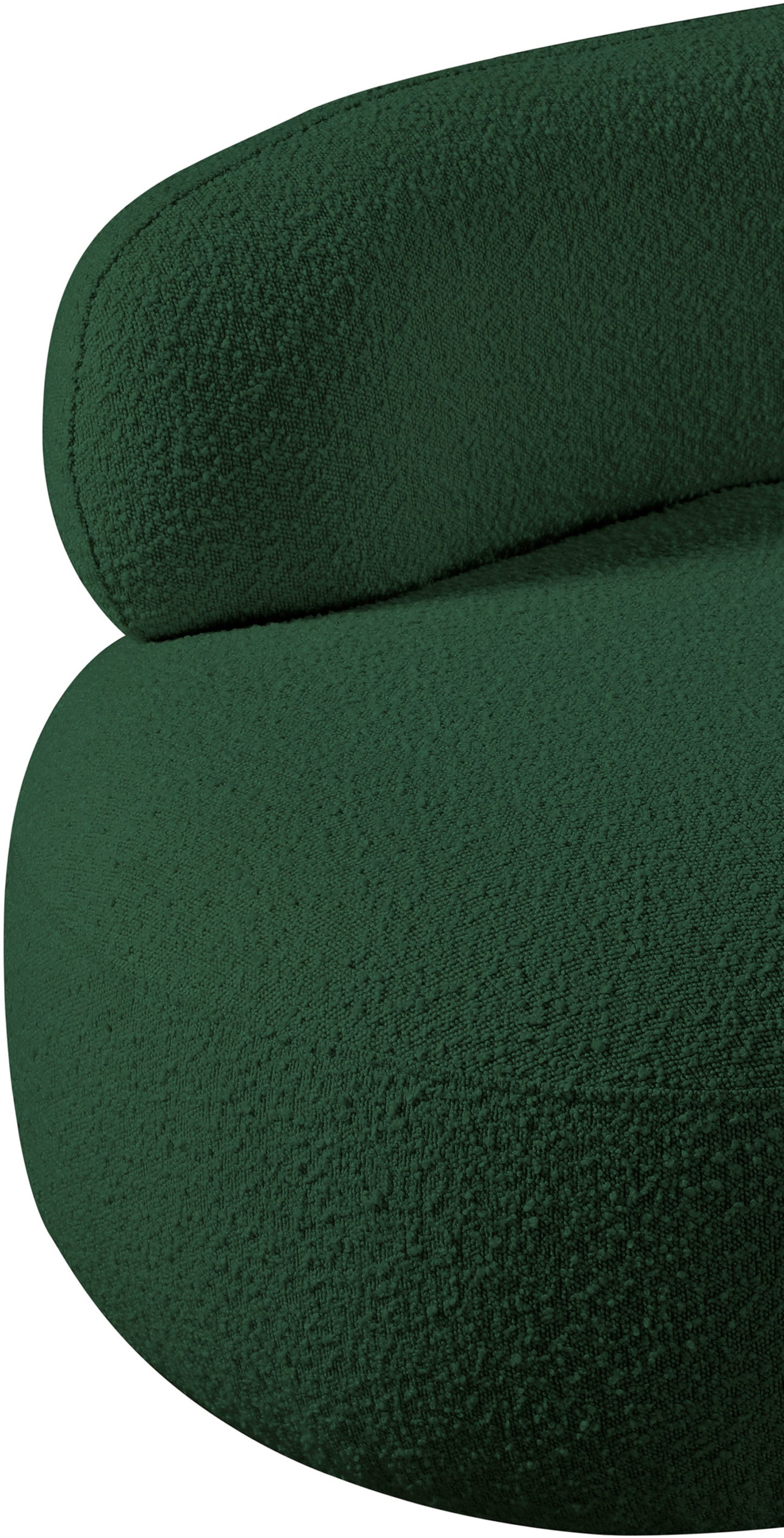 milan green boucle fabric chair c