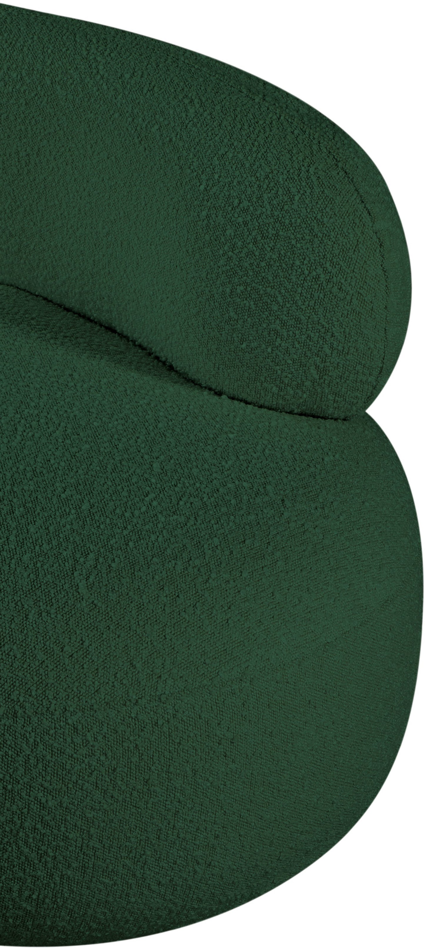 milan green boucle fabric chair c