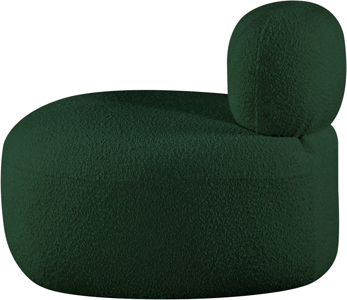 milan green boucle fabric chair c