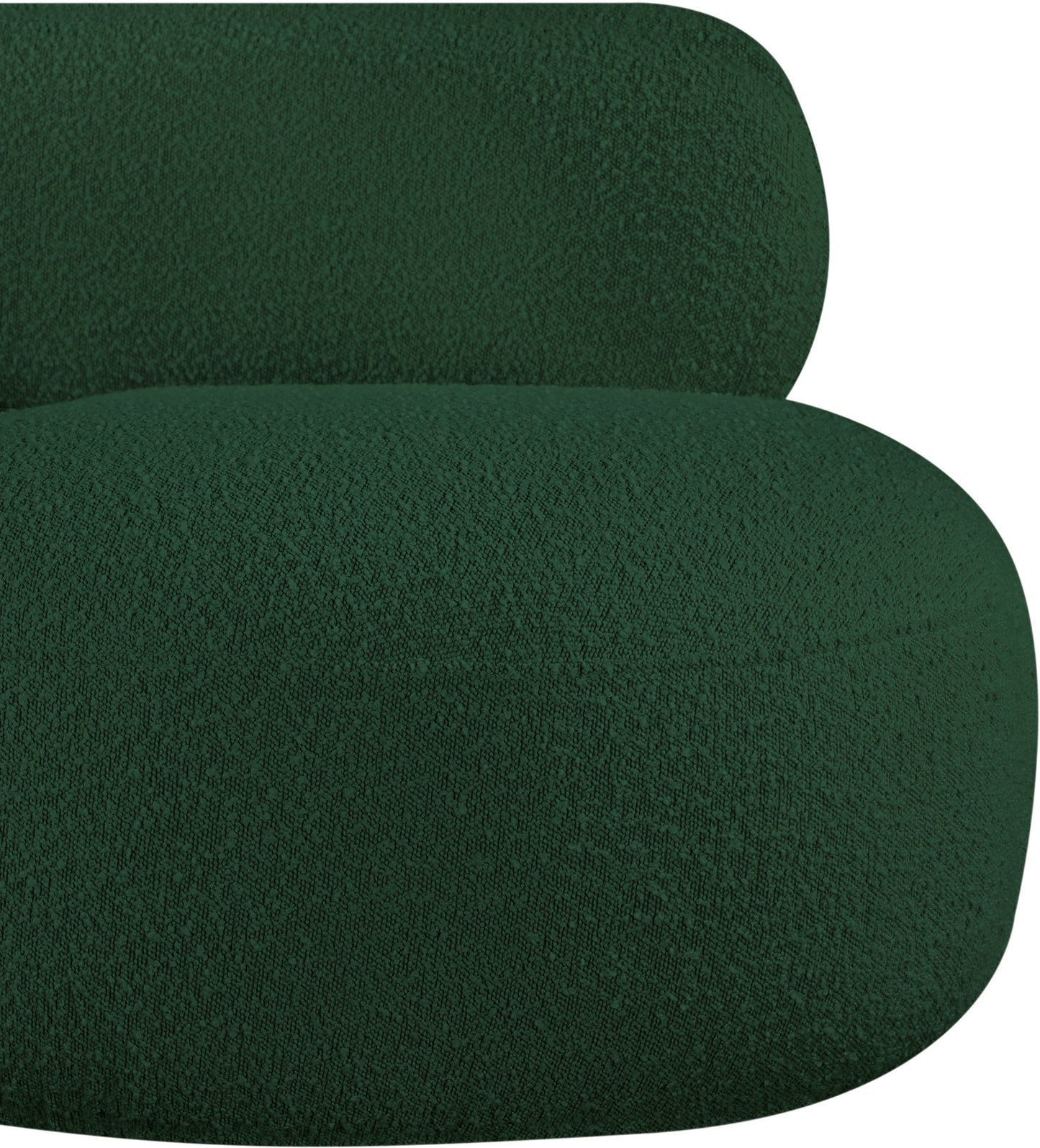 milan green boucle fabric chair c