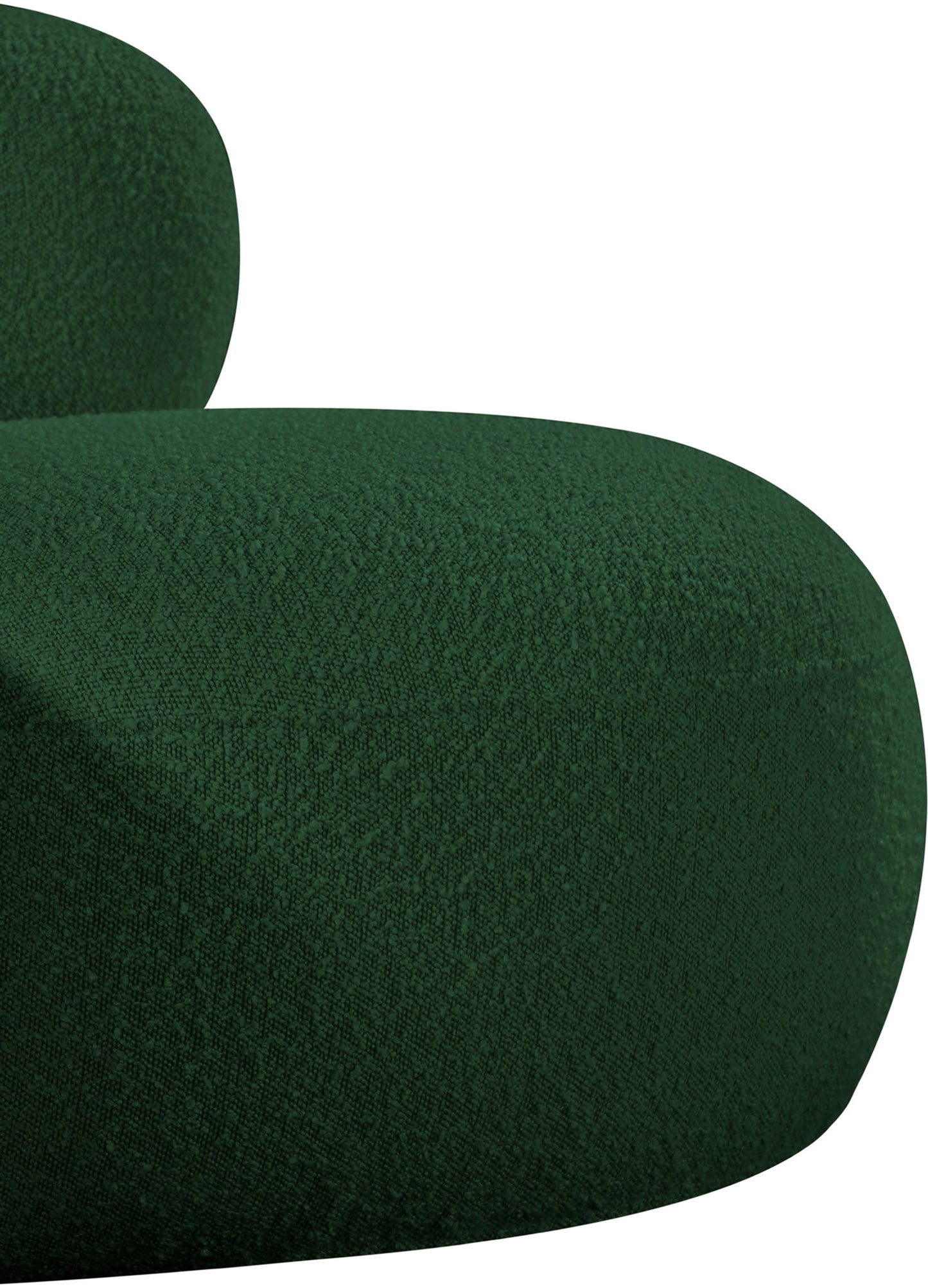 milan green boucle fabric chair c