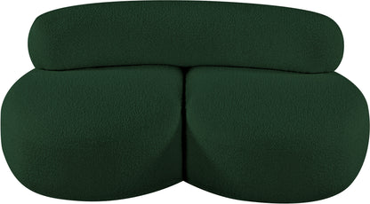 Milan Green Boucle Fabric Loveseat L