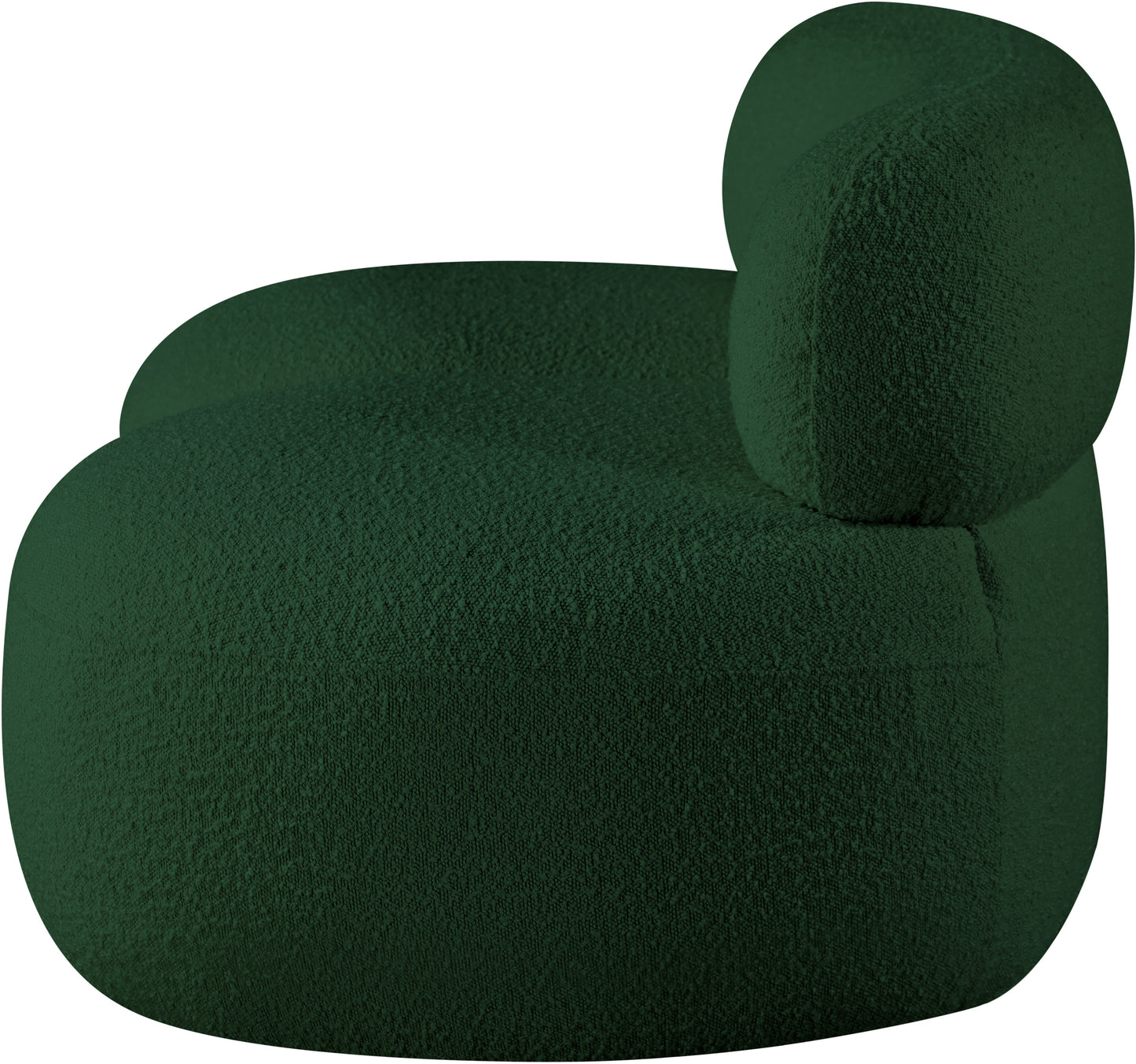 milan green boucle fabric loveseat l