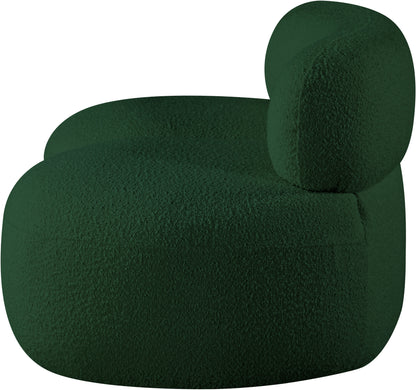 Milan Green Boucle Fabric Loveseat L