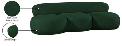 Milan Green Boucle Fabric Sofa S