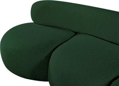 Milan Green Boucle Fabric Sofa S