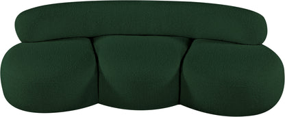 Milan Green Boucle Fabric Sofa S