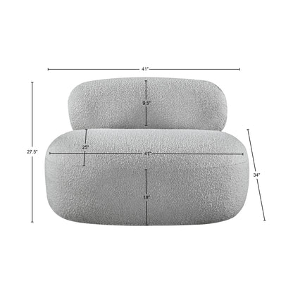 Milan Grey Boucle Fabric Chair C