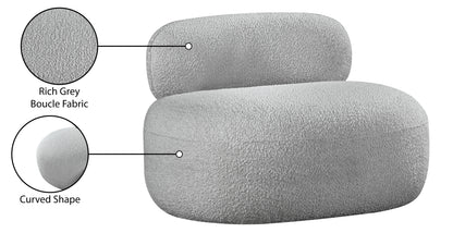 Milan Grey Boucle Fabric Chair C