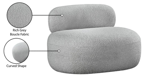 Milan Grey Boucle Fabric Chair C