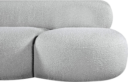 Milan Grey Boucle Fabric Loveseat L