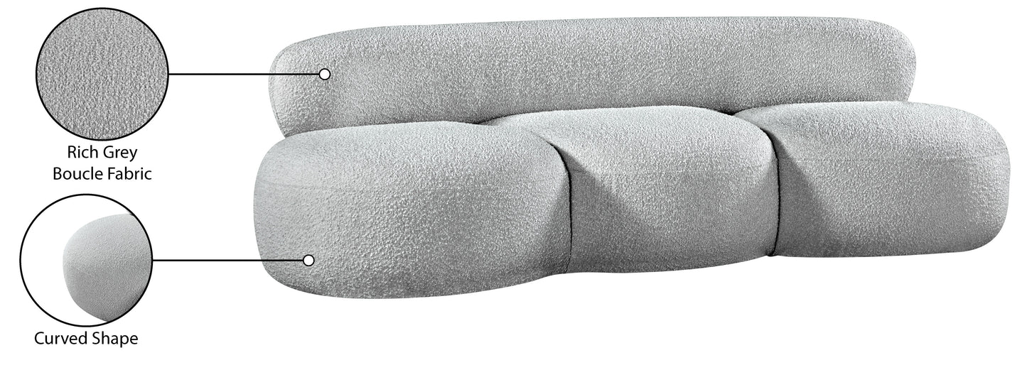 milan grey boucle fabric sofa s