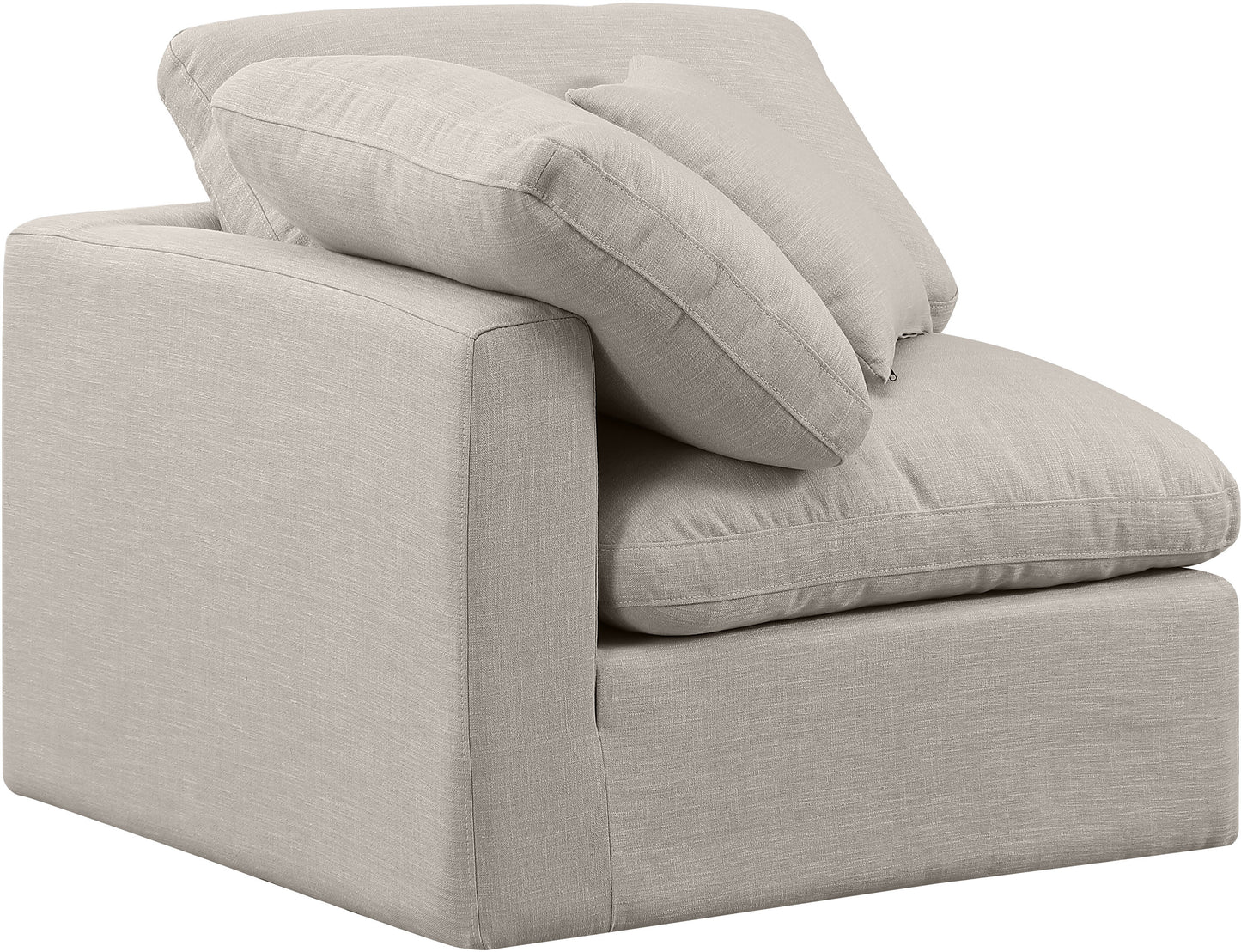 luxus beige linen textured fabric corner chair corner