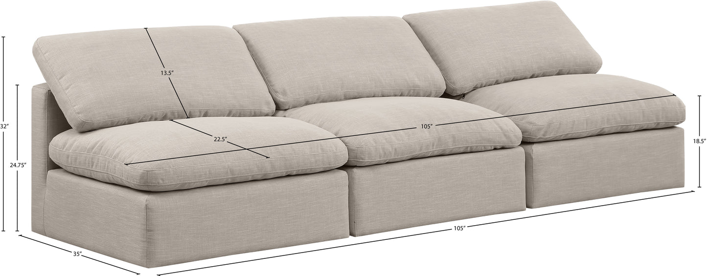 luxus beige linen textured fabric modular sofa s3