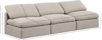 Luxus Beige Linen Textured Fabric Modular Sofa S3