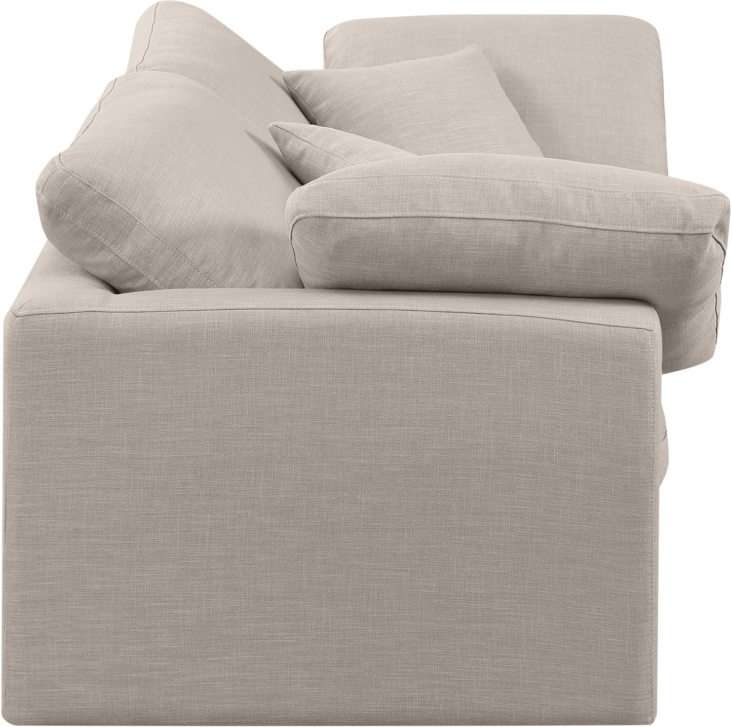 luxus beige linen textured fabric modular sofa s70