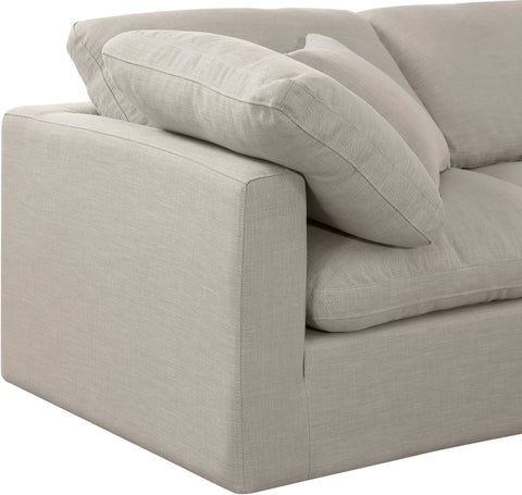 Sloane 140" Linen Textured Fabric Upholstered Sectional, 6-Piece (Style 3)
