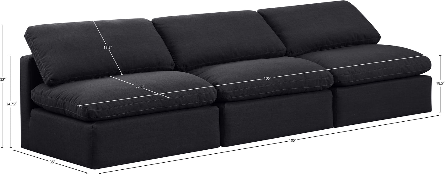 luxus black linen textured fabric modular sofa s3