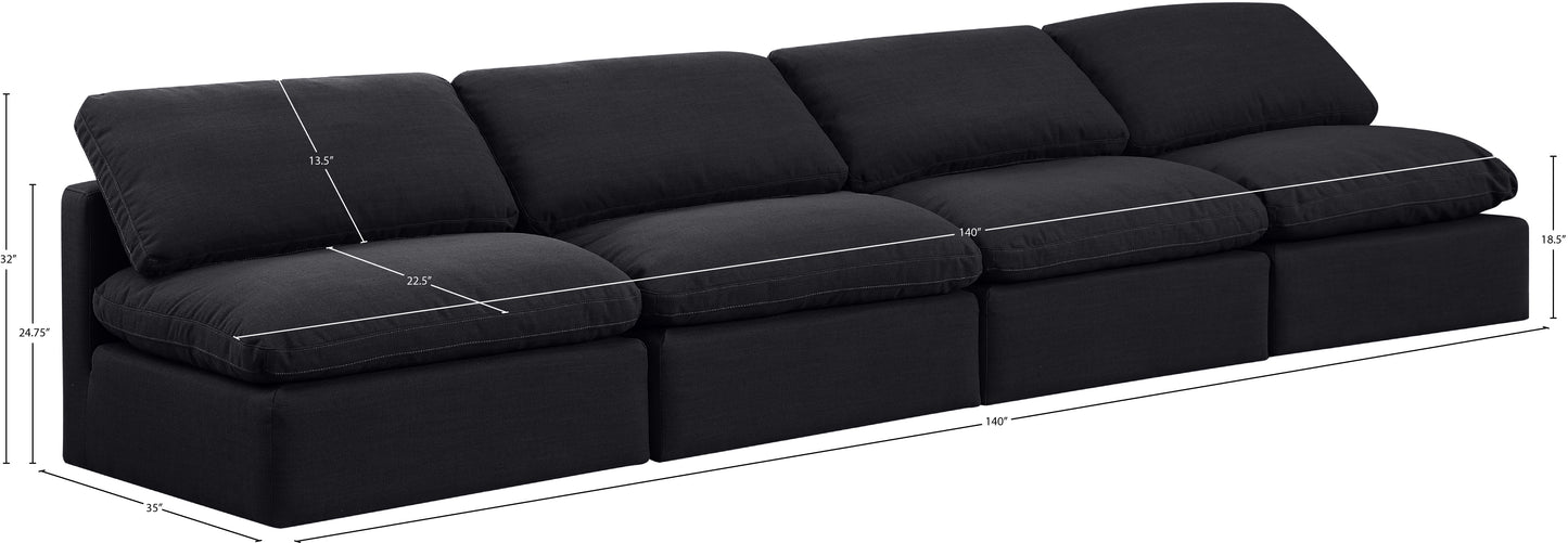 luxus black linen textured fabric modular sofa s4