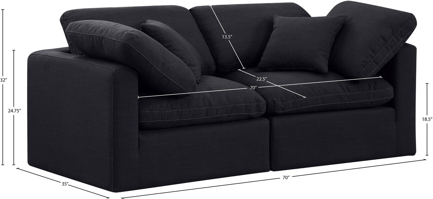 luxus black linen textured fabric modular sofa s70