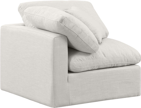 Luxus Cream Linen Textured Fabric Corner Chair Corner