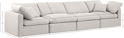 Luxus Cream Linen Textured Fabric Modular Sofa S140