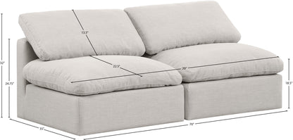 Luxus Cream Linen Textured Fabric Modular Sofa S2