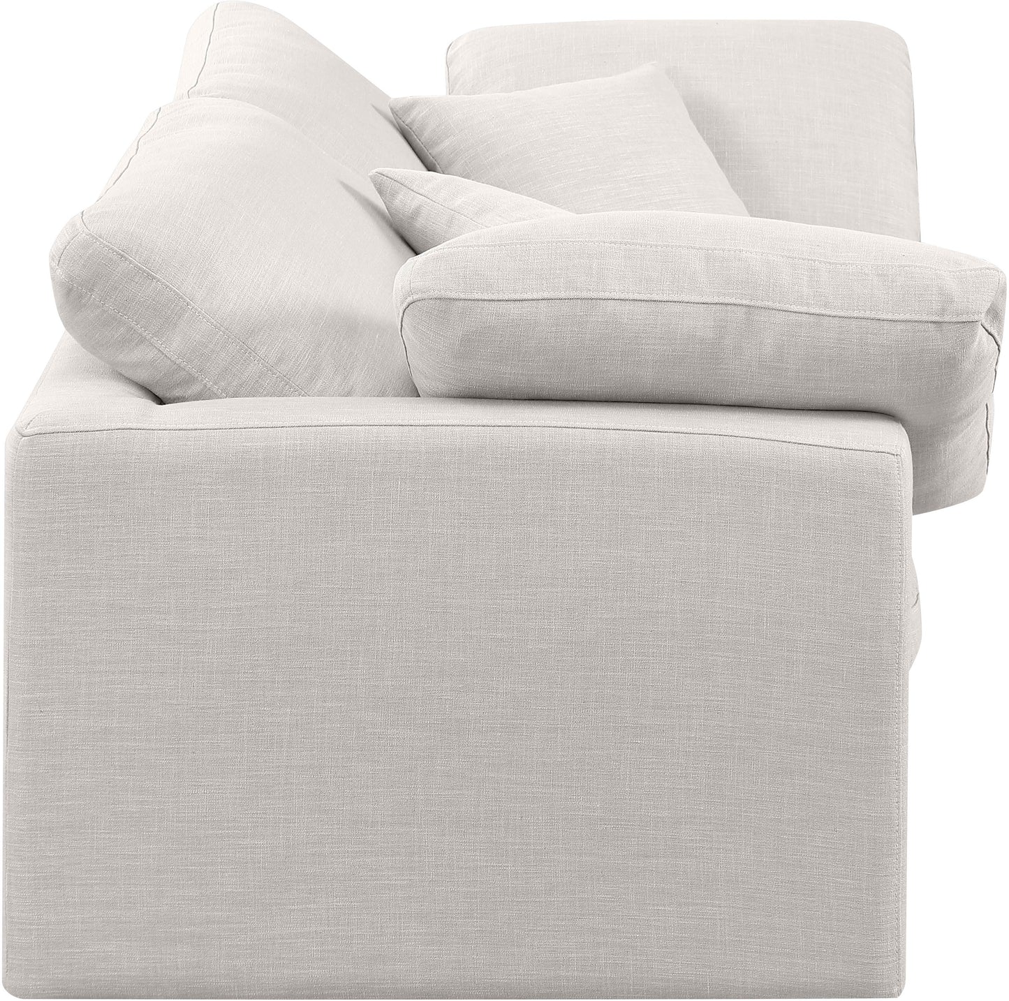 luxus cream linen textured fabric modular sofa s70