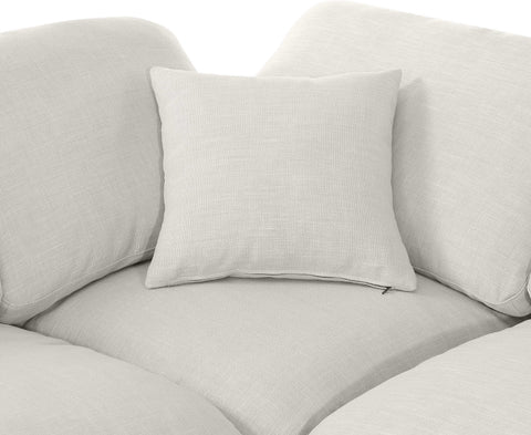Luxus Cream Linen Textured Fabric Modular Sectional Sec6A