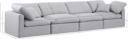 Luxus Grey Linen Textured Fabric Modular Sofa S140