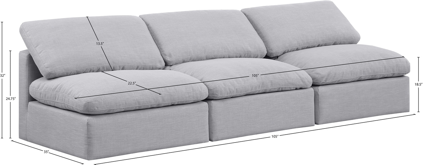 luxus grey linen textured fabric modular sofa s3