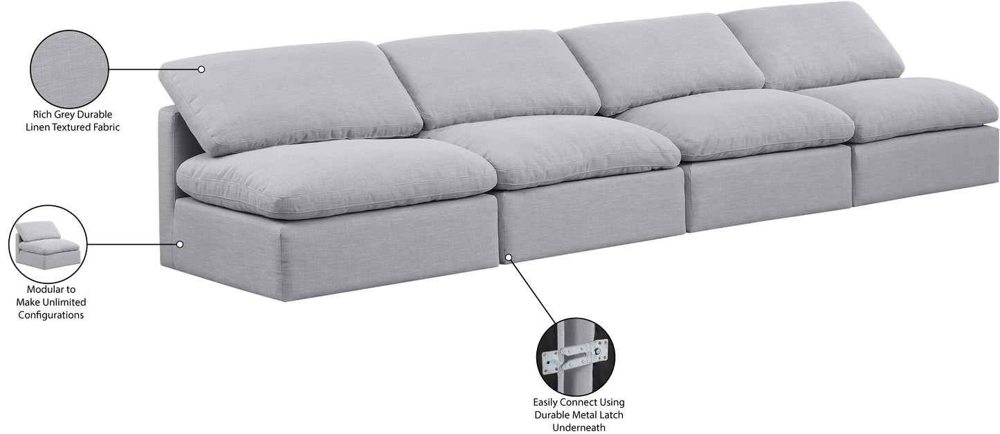 luxus grey linen textured fabric modular sofa s4