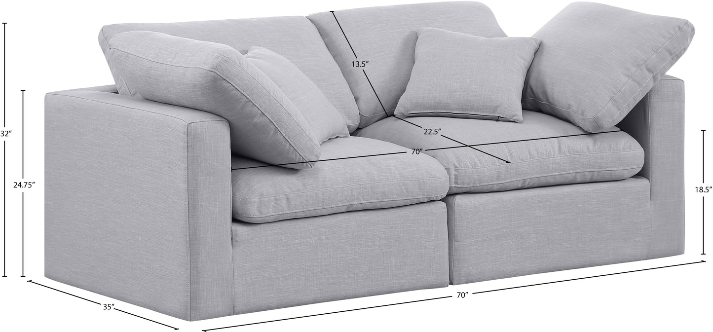 luxus grey linen textured fabric modular sofa s70