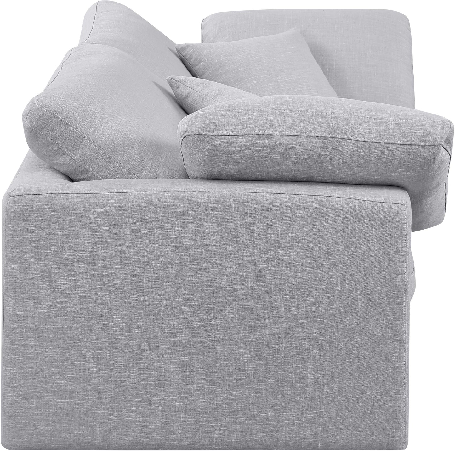 luxus grey linen textured fabric modular sofa s70