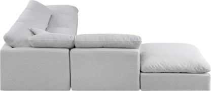 Luxus Grey Linen Textured Fabric Modular Sectional Sec6E